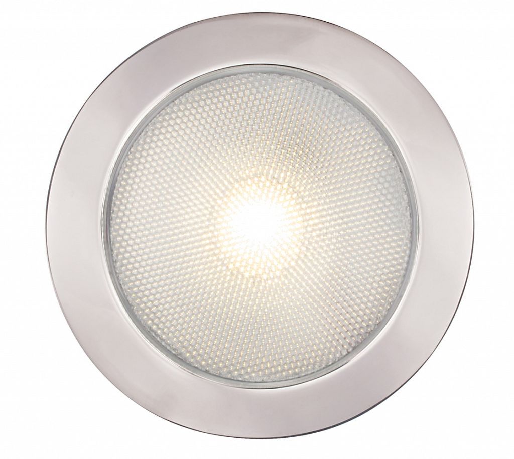 Ronde Inbouwspot Diameter 150 mm - Hella Marine EuroLED 9-33 Volt - Warm Wit Licht - RVS Behuizing