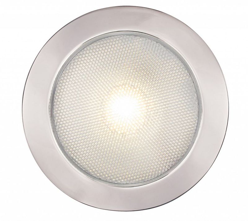 Ronde Inbouwspot Diameter 150 mm - Hella Marine EuroLED 9-33 Volt - Warm Wit Licht - RVS Behuizing