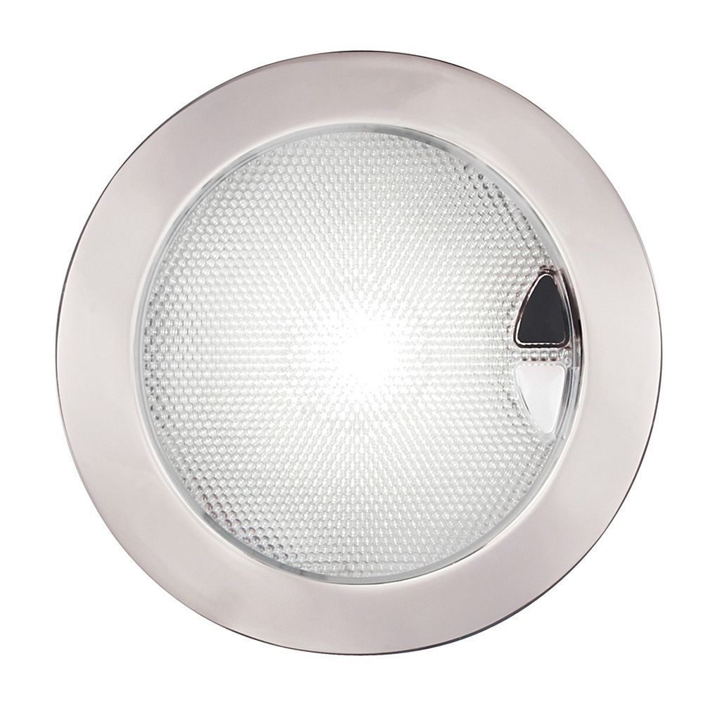 Ronde Inbouwspot Diameter 150 mm - Hella Marine Touch EuroLED 9-33 Volt - Wit Licht - RVS Behuizing