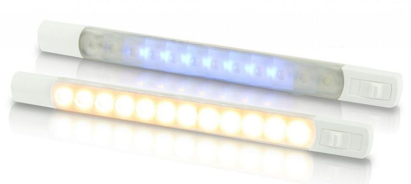Led Strip Lamp - Hella Marine Ledstrip 24 Volt - Warm Wit Blauw Licht - Waterdichte Schakelaar