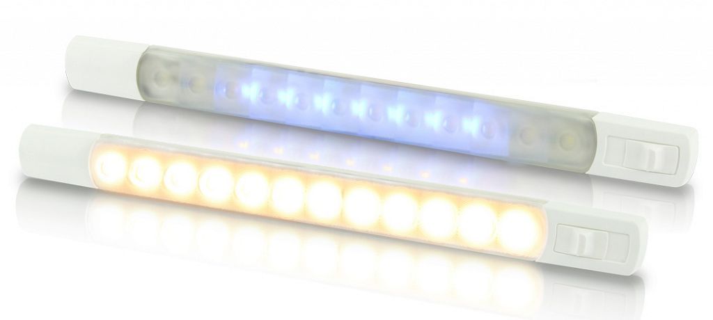 Led Strip Lamp - Hella Marine Ledstrip 12 Volt - Warm Wit Blauw Licht - Waterdichte Schakelaar