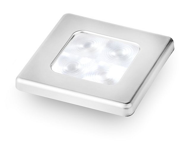 Vierkante Sfeerlamp - Hella Marine - 12 Volt - Wit Licht - RVS Behuizing Vierkante Sfeerlamp - Hella Marine - 12 Volt - Wit Licht - RVS Behuizing