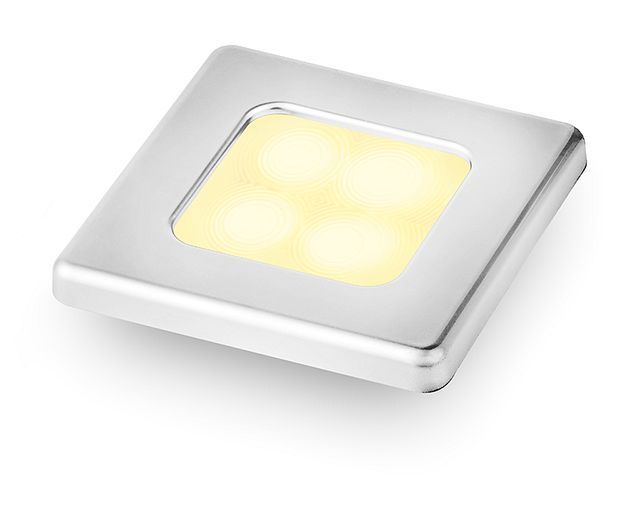 Vierkante Sfeerlamp - Hella Marine - 24 Volt - Warm Wit Licht - RVS Behuizing