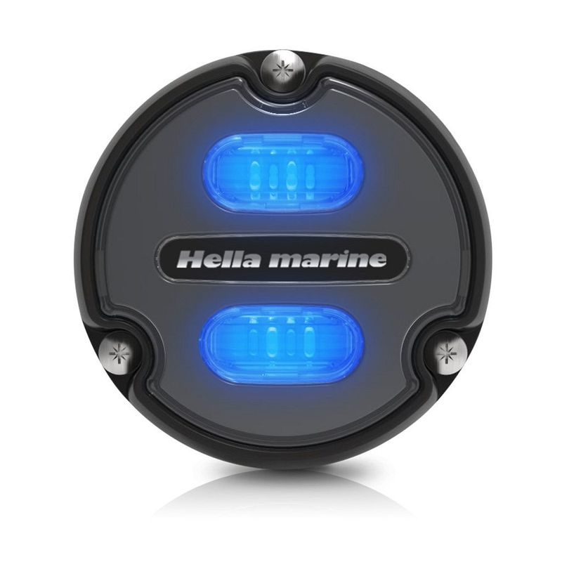 Onderwaterlamp - Hella Marine APELO A1 - Wit/Blauw - Zwarte Lens - Kunststof Behuizing