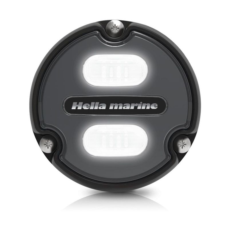 Onderwaterlamp - Hella Marine APELO A1 - Wit/Blauw - Zwarte Lens - Kunststof Behuizing