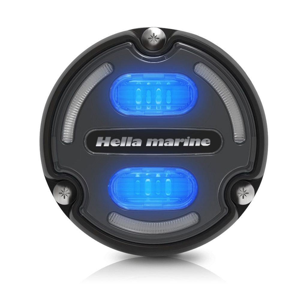 Onderwaterlamp - Hella Marine APELO A2 - Wit/Blauw - Zwarte Lens - Aluminium Behuizing