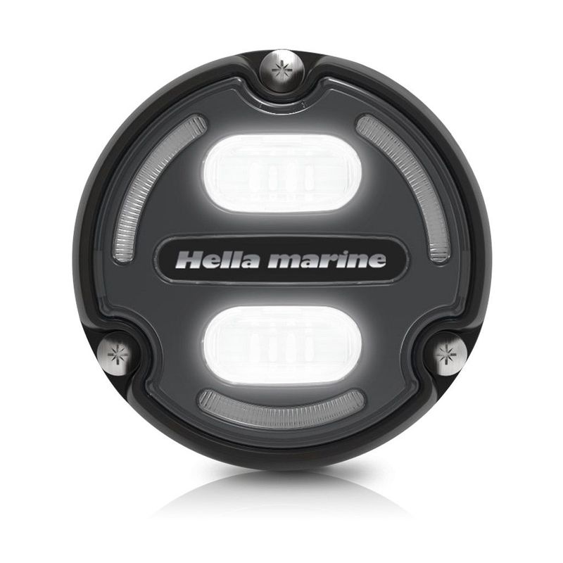 Onderwaterlamp - Hella Marine APELO A2 - Wit/Blauw - Zwarte Lens - Aluminium Behuizing