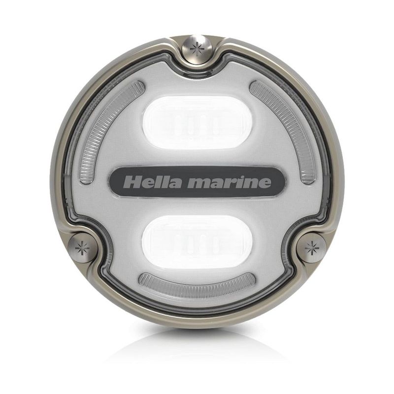 Onderwaterlamp - Hella Marine APELO A2 - Wit/Blauw - Witte Lens - Bronzen Behuizing