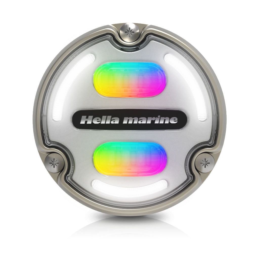 Onderwaterlamp - Hella Marine APELO A2 - RGB - Witte Lens - Bronzen Behuizing