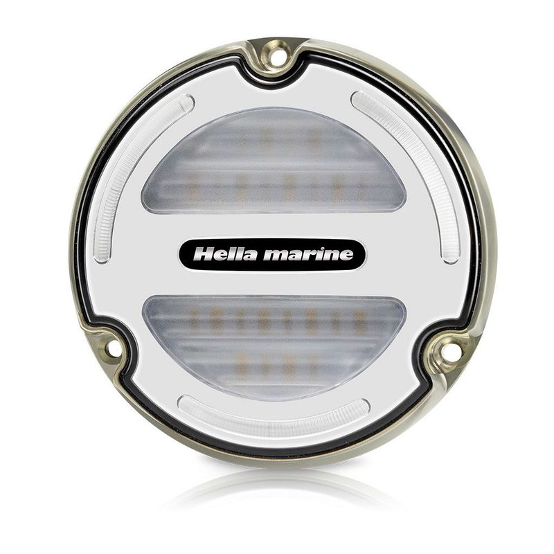 Onderwaterlamp - Hella Marine APELO A3 - RGB - Witte Lens - Bronzen Behuizing