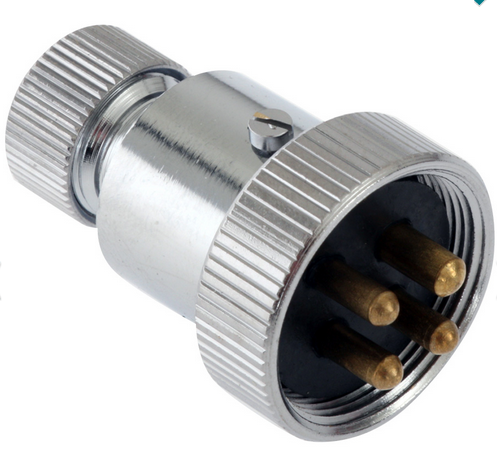 Waterdichte 4 Pin Stekkerset Chroom Messing - Hella Marine