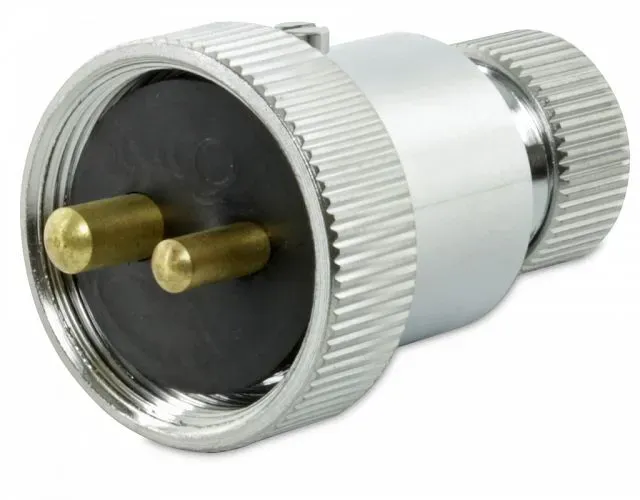 Waterdichte 2 Pin Stekkerset Chroom Messing - Hella Marine
