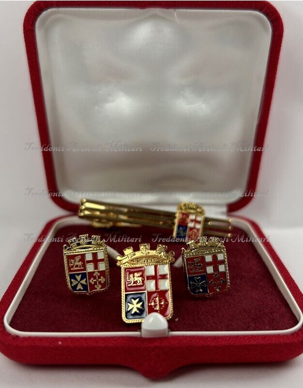 Set gemelli-fermacravatta-pins Marina Militare