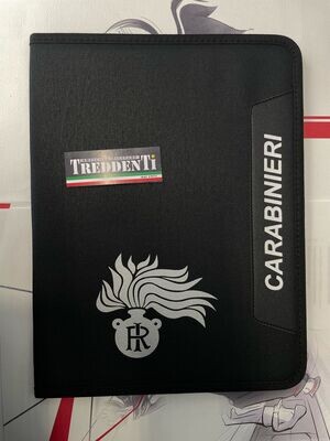 Cartellina porta blocco note logo fiamma Carabinieri
