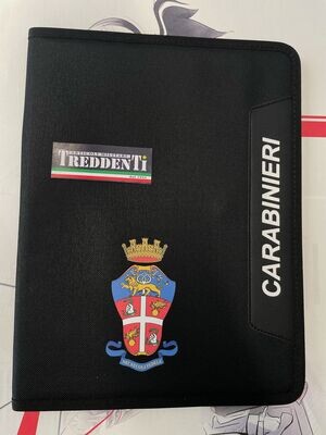 Cartellina porta blocco note logo araldico Carabinieri