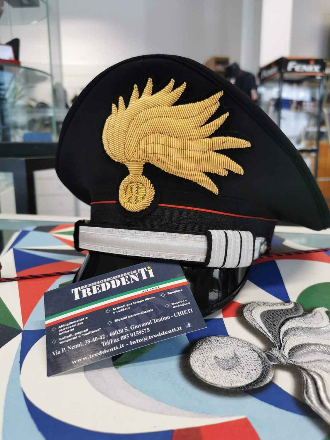 Berretto Maresciallo/Maresciallo Ordinario/Maresciallo Capo Fiamma Medusa