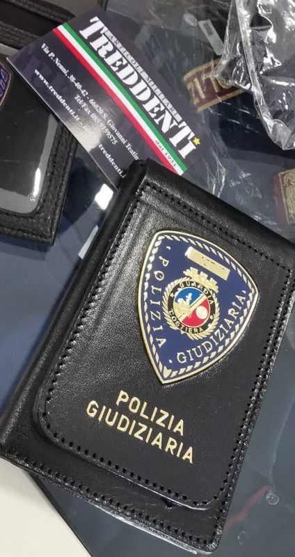 Portafoglio Polizia Giudiziaria Guardia Costiera in pelle Ascot 600