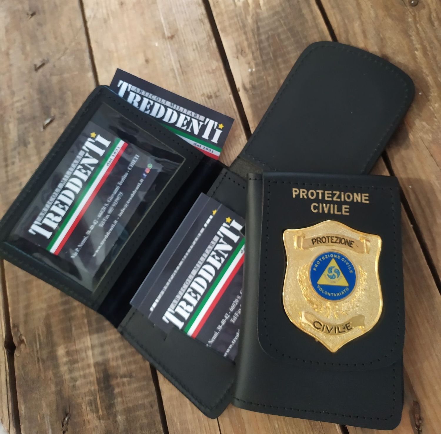 Portafoglio Protezione Civile  in pelle Vega Holster 1WD