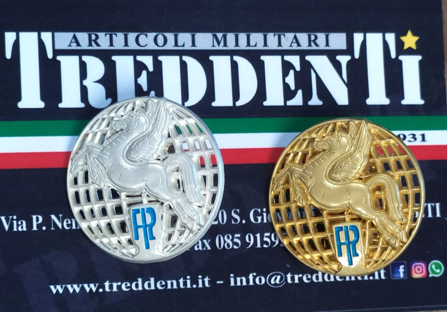 Spilla Aeronautica Militare Pegaso colore argento o oro