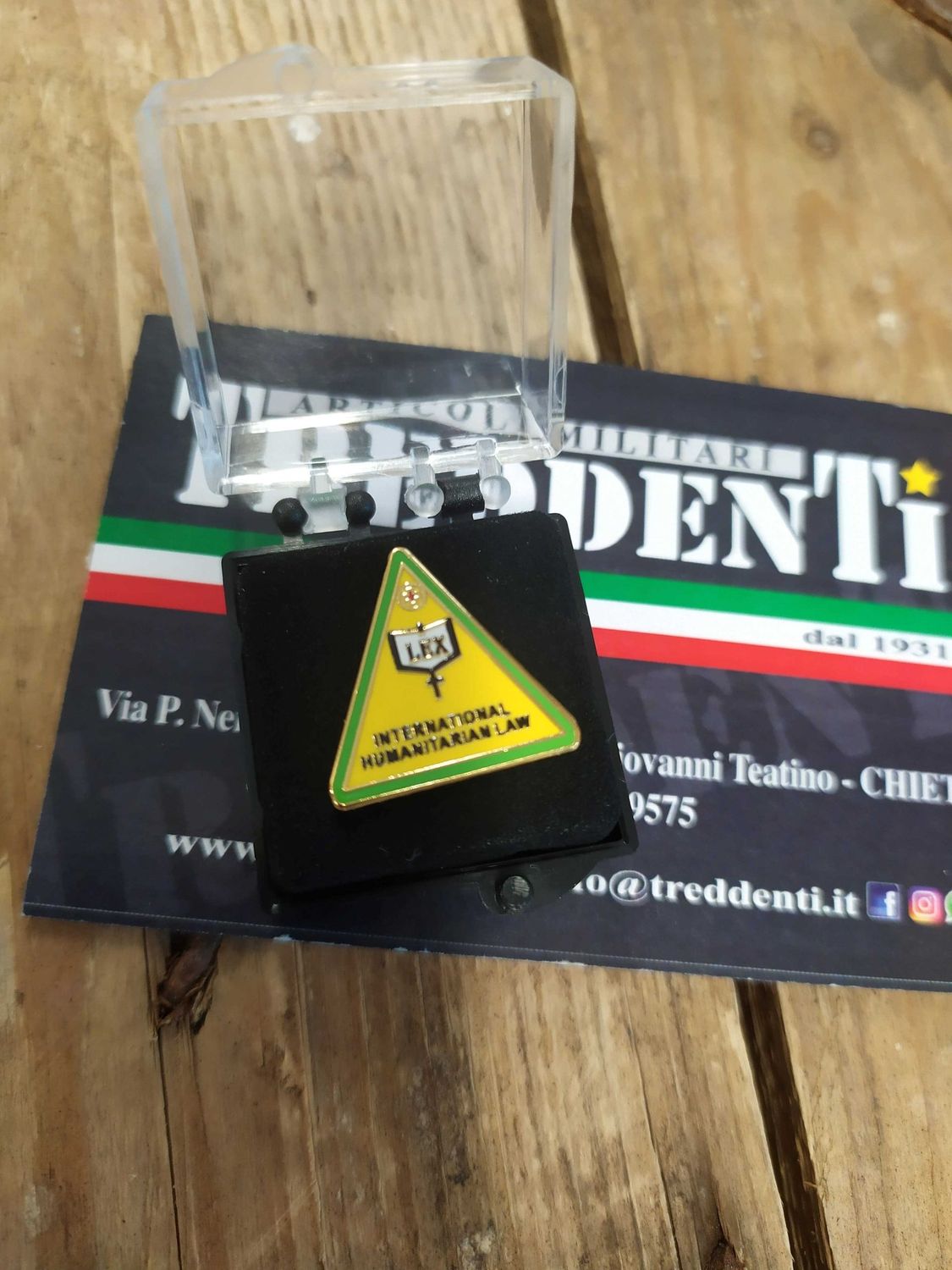 Distintivo DIU IHL Diritto Internazionale Umanitario in scatolina