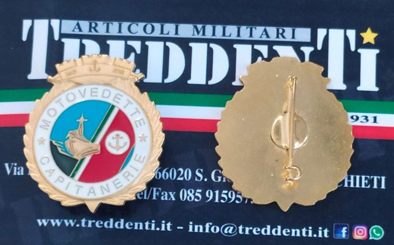 Distintivo in metallo Motovedette Capitanerie