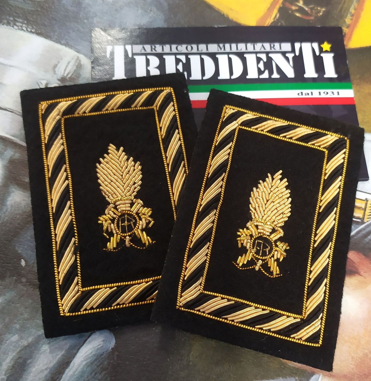 Travette ricamate sottufficiali Guardia di Finanza