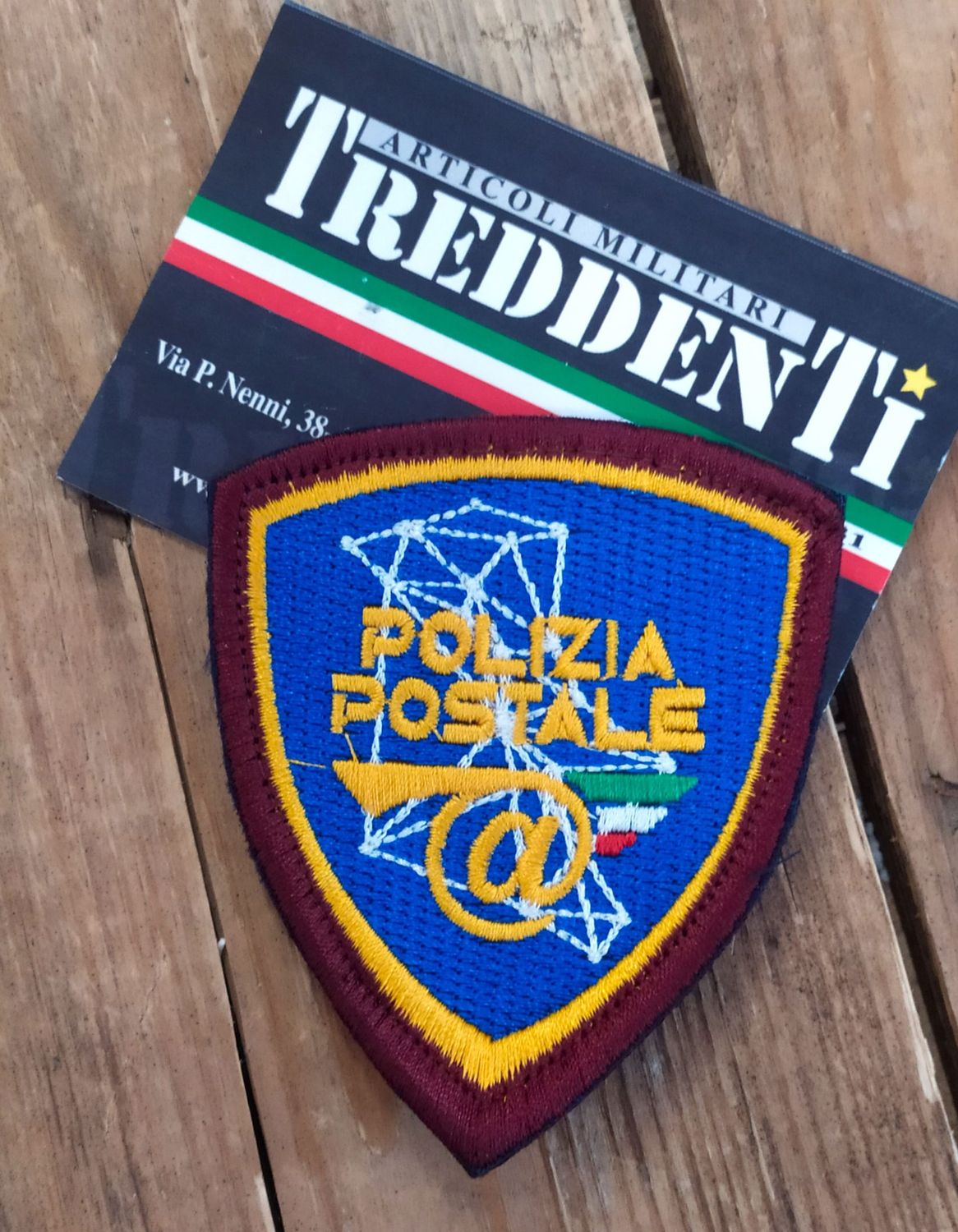 Patch scudo con velcro POLIZIA POSTALE