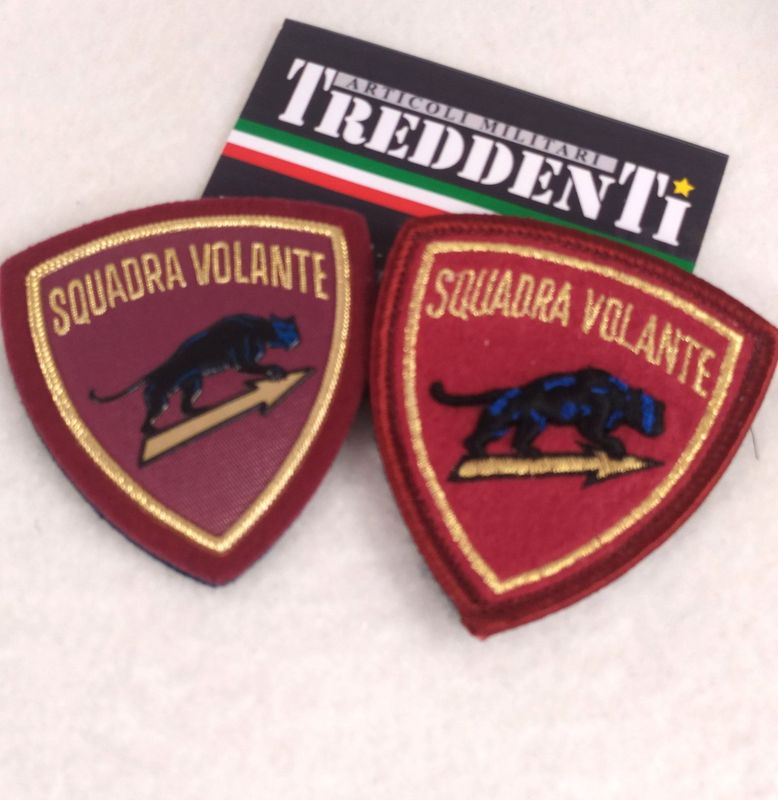 Patch scudetto con velcro SQUADRA VOLANTE