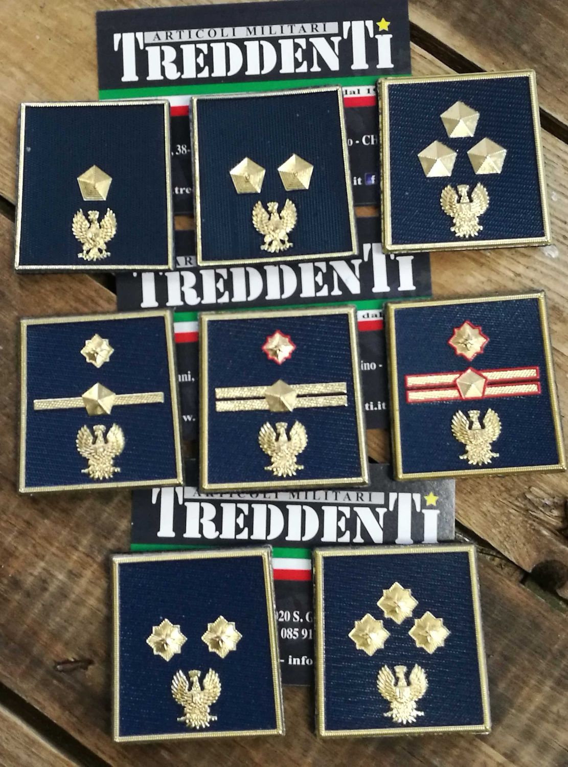 Grado velcro qualifiche Ispettori, Sostituti, Commissari e Dirigenti Polizia di Stato PS