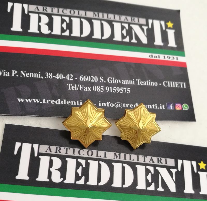 Gradi metallo Formelle colore oro Polizia di Stato PS