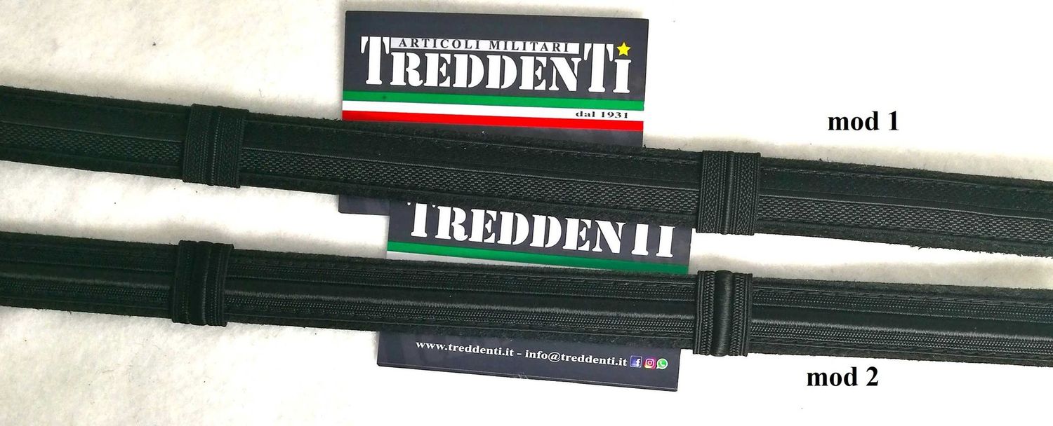 Soggolo nero per berretto ricamato