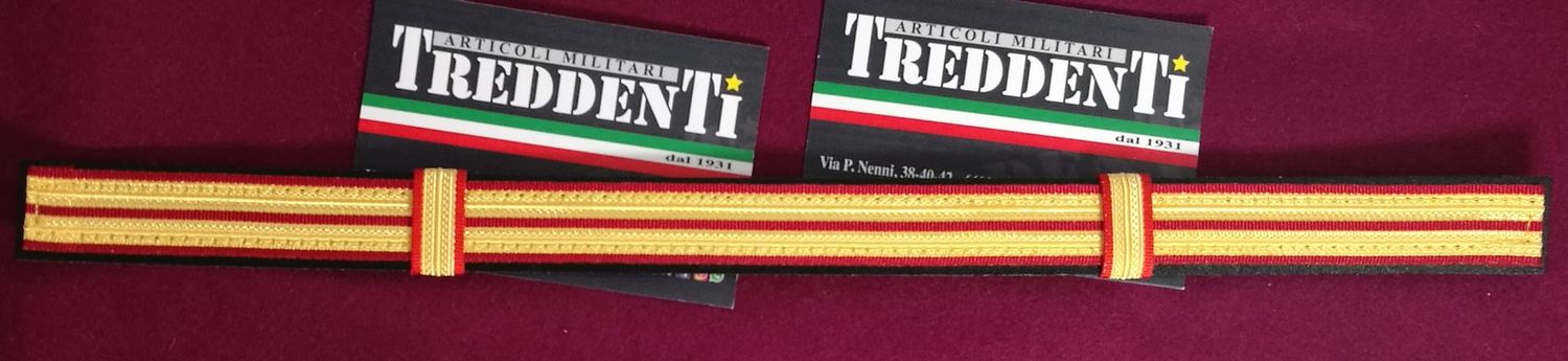 Soggolo ricamato per berretto Polizia di Stato PS qualifica Ispettore Superiore