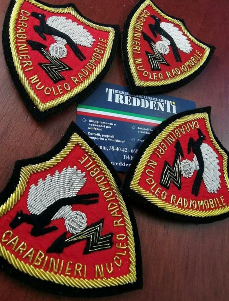 Scudetto Omerale Carabinieri Nucleo Radiomobile Ricamato a mano