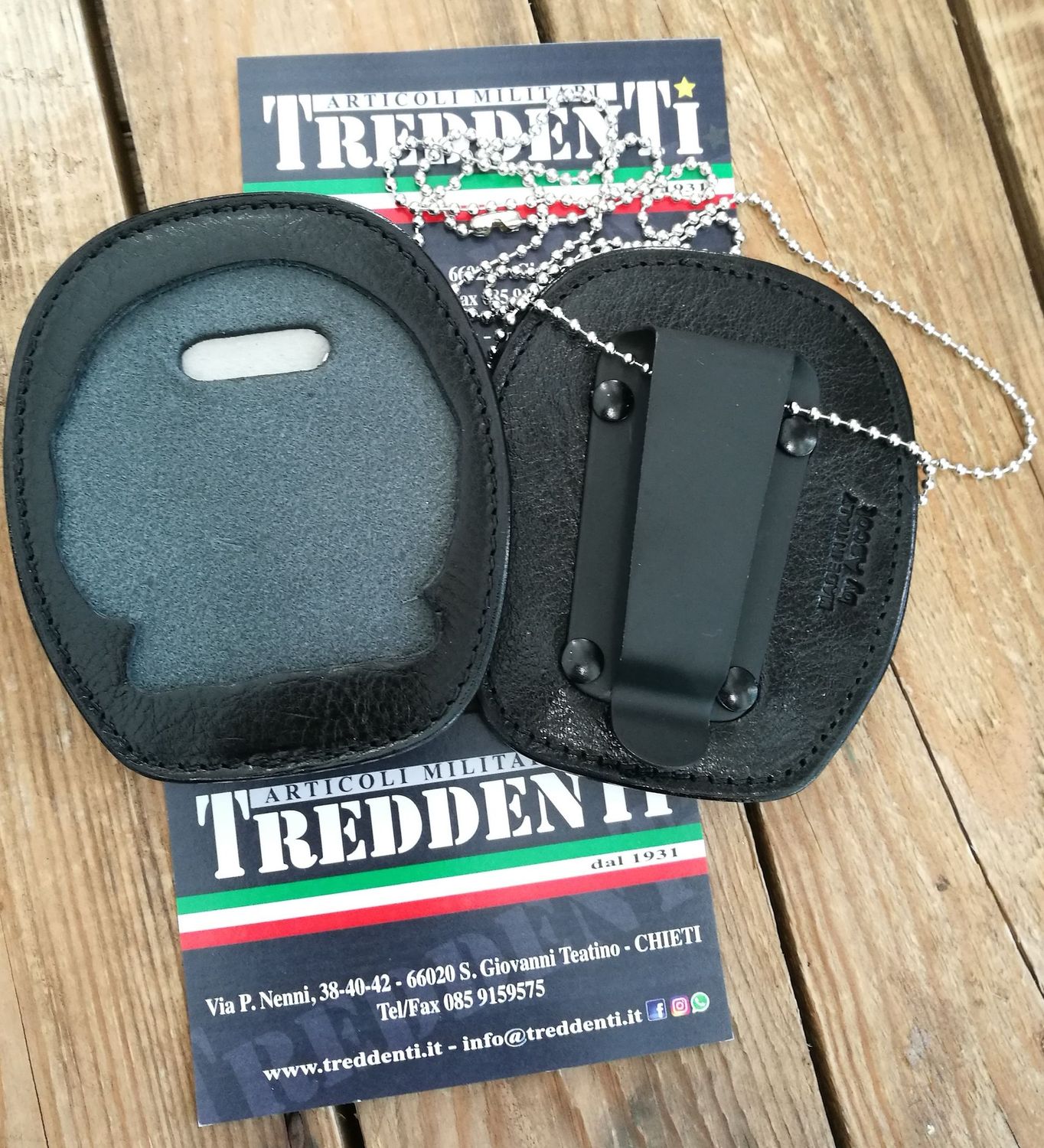 Porta placca Carabinieri  in pelle Ascot 606 con placca