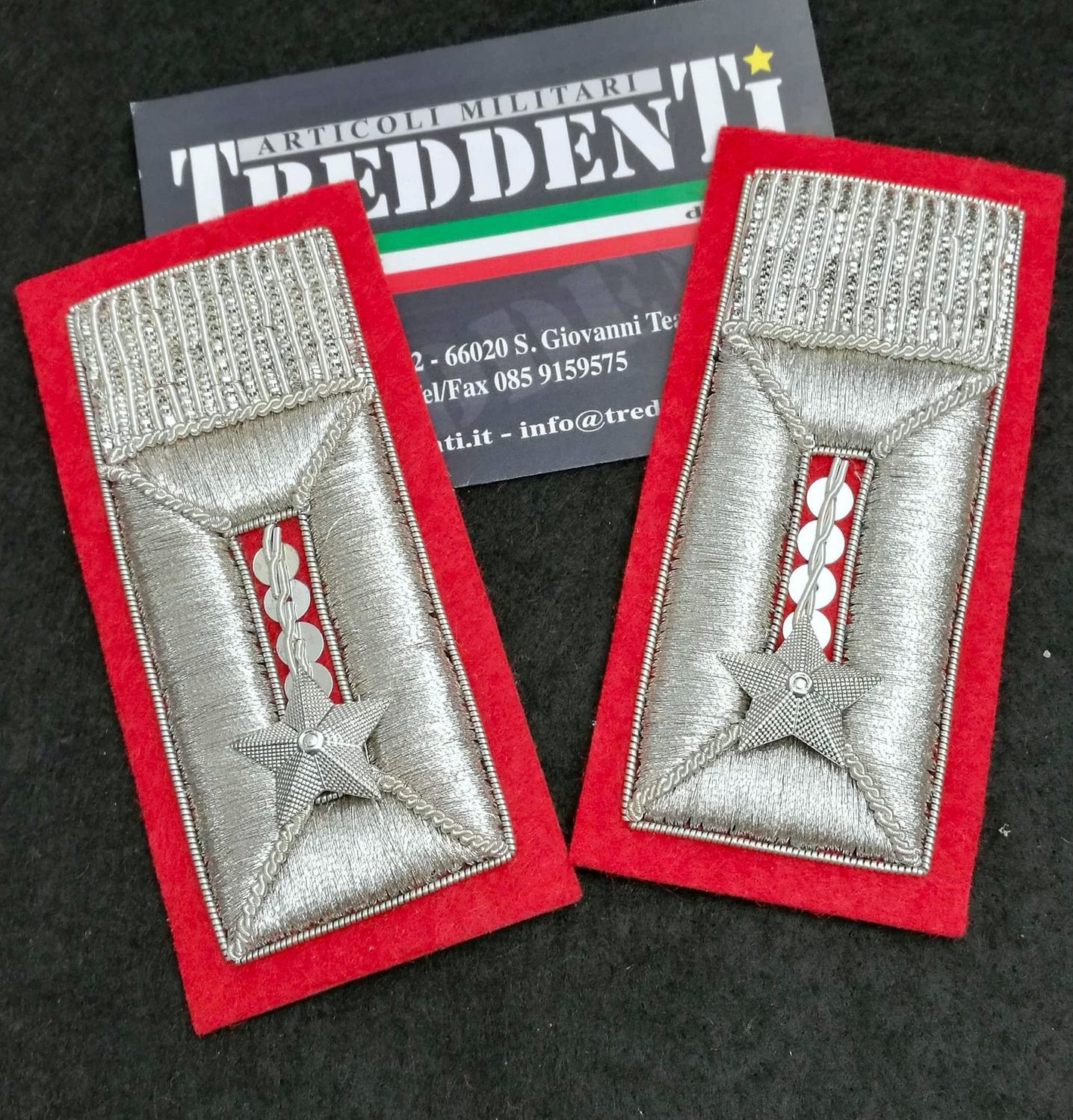 Alamari ricamati da giacca con stelle metalliche