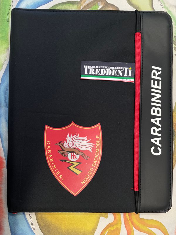 Cartellina porta blocco note logo Carabinieri Radiomobile