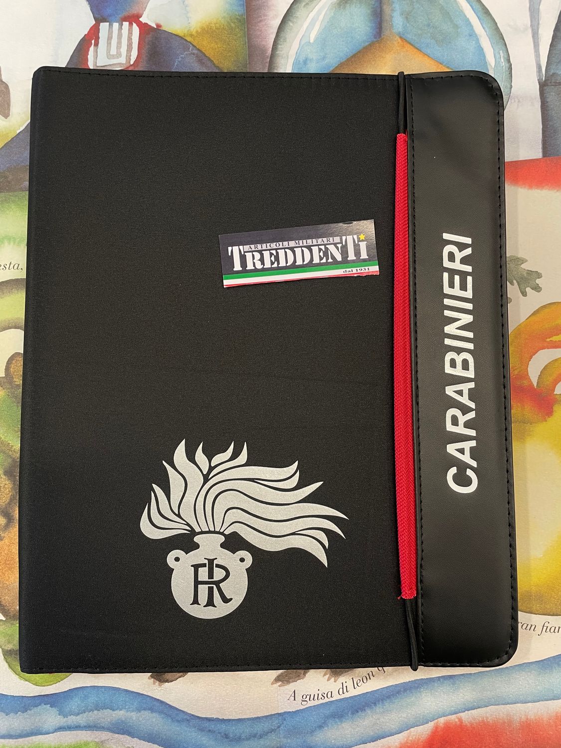 Cartellina porta blocco note logo Fiamma Carabinieri