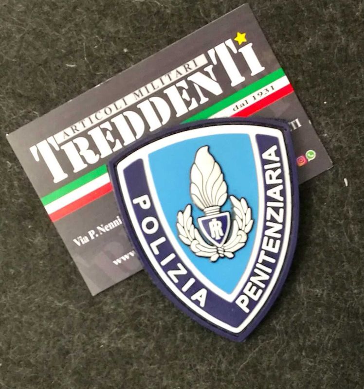 Patch Toppa gommata a scudo Polizia Penitenziaria con velcro