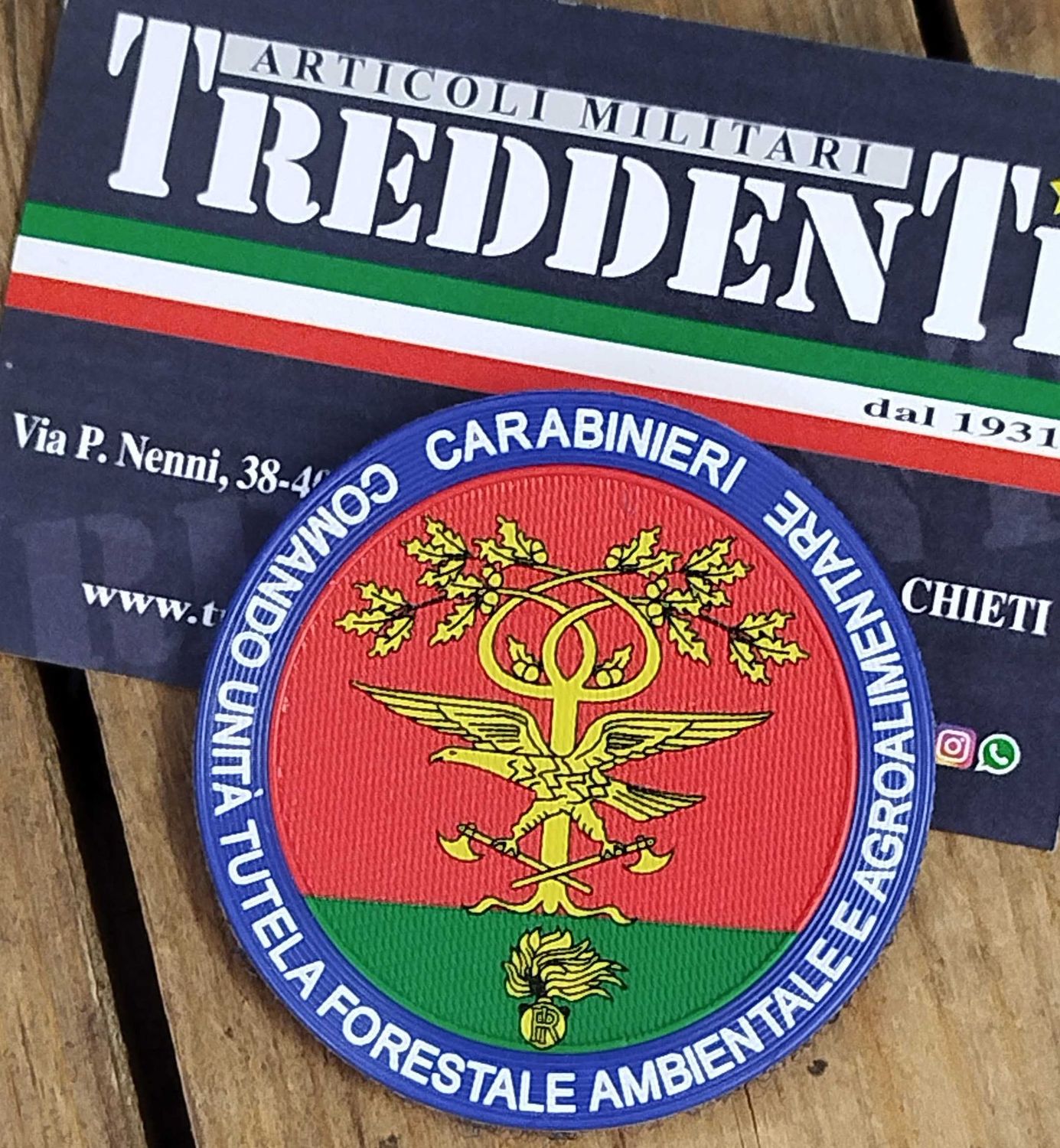 Scudetto con velcro Omerale Carabinieri Forestale per polo