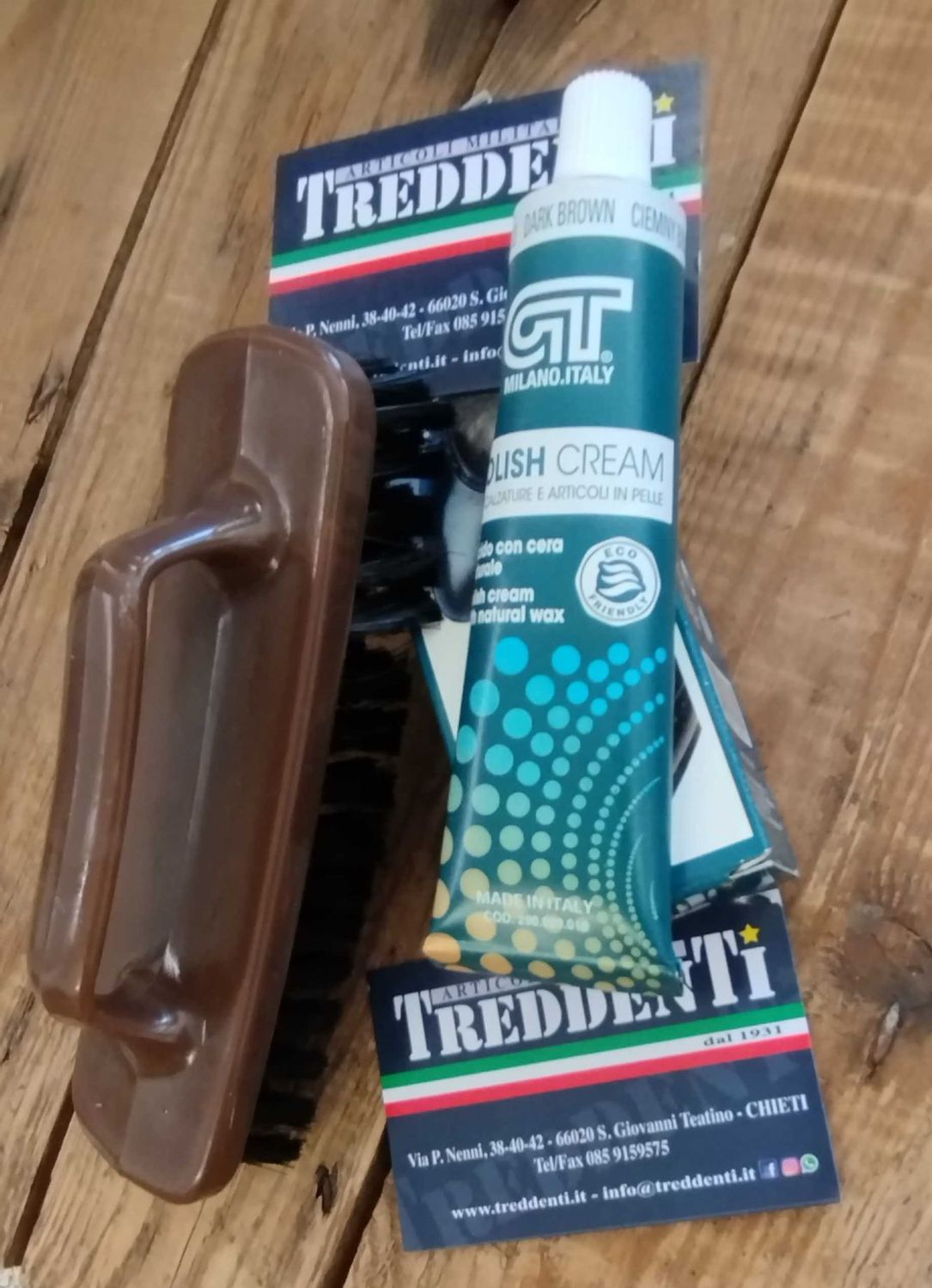 Kit spazzola con manico + tubetto cromatina colore testa di moro