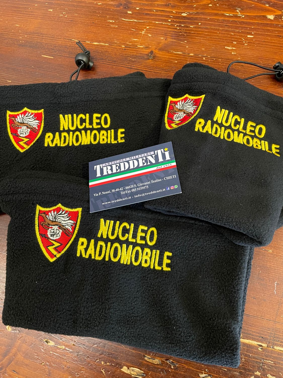 Scaldacollo Nucleo Radiomobile CC nero con scritta