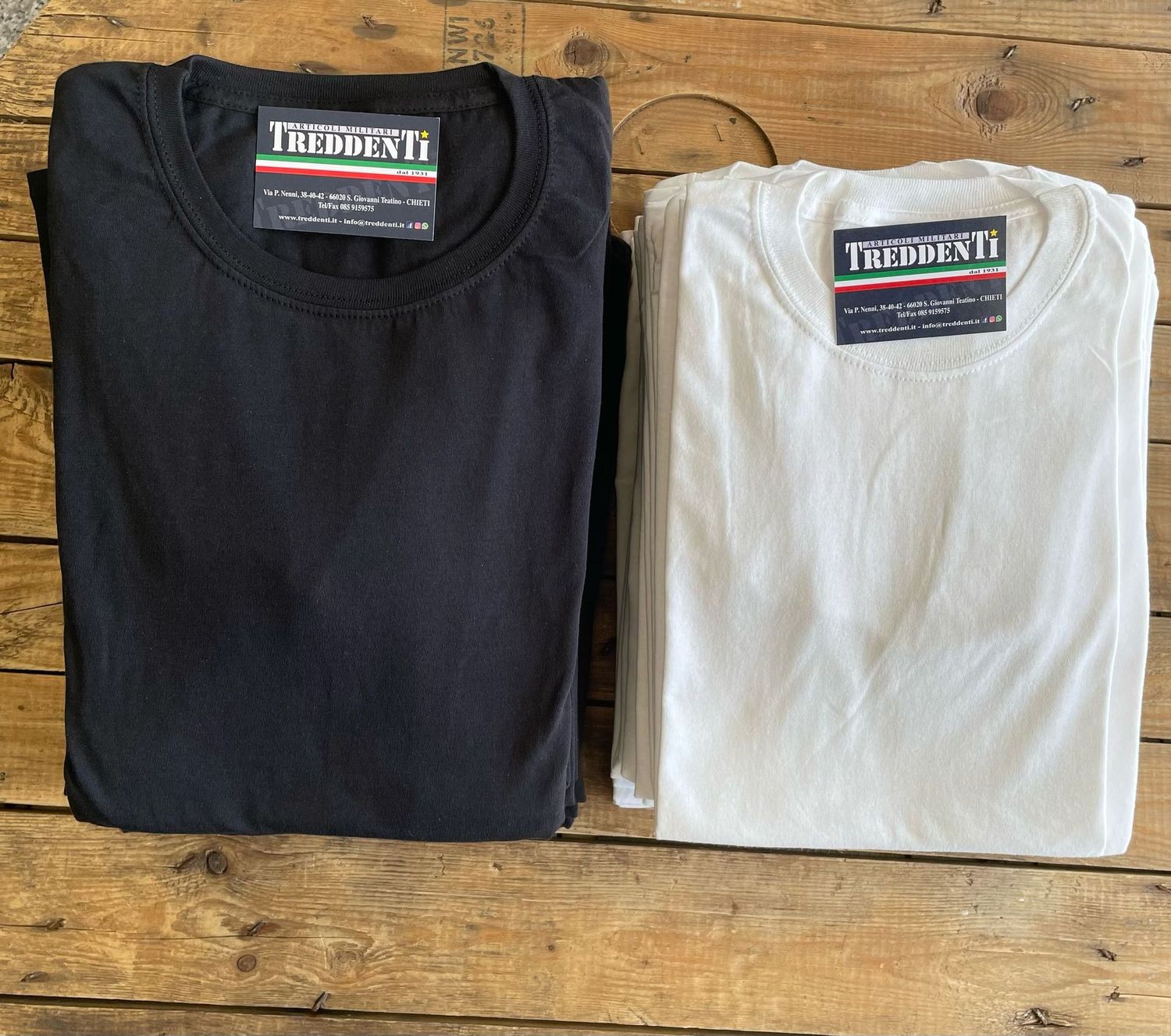 T-shirt cotone bianca/nera