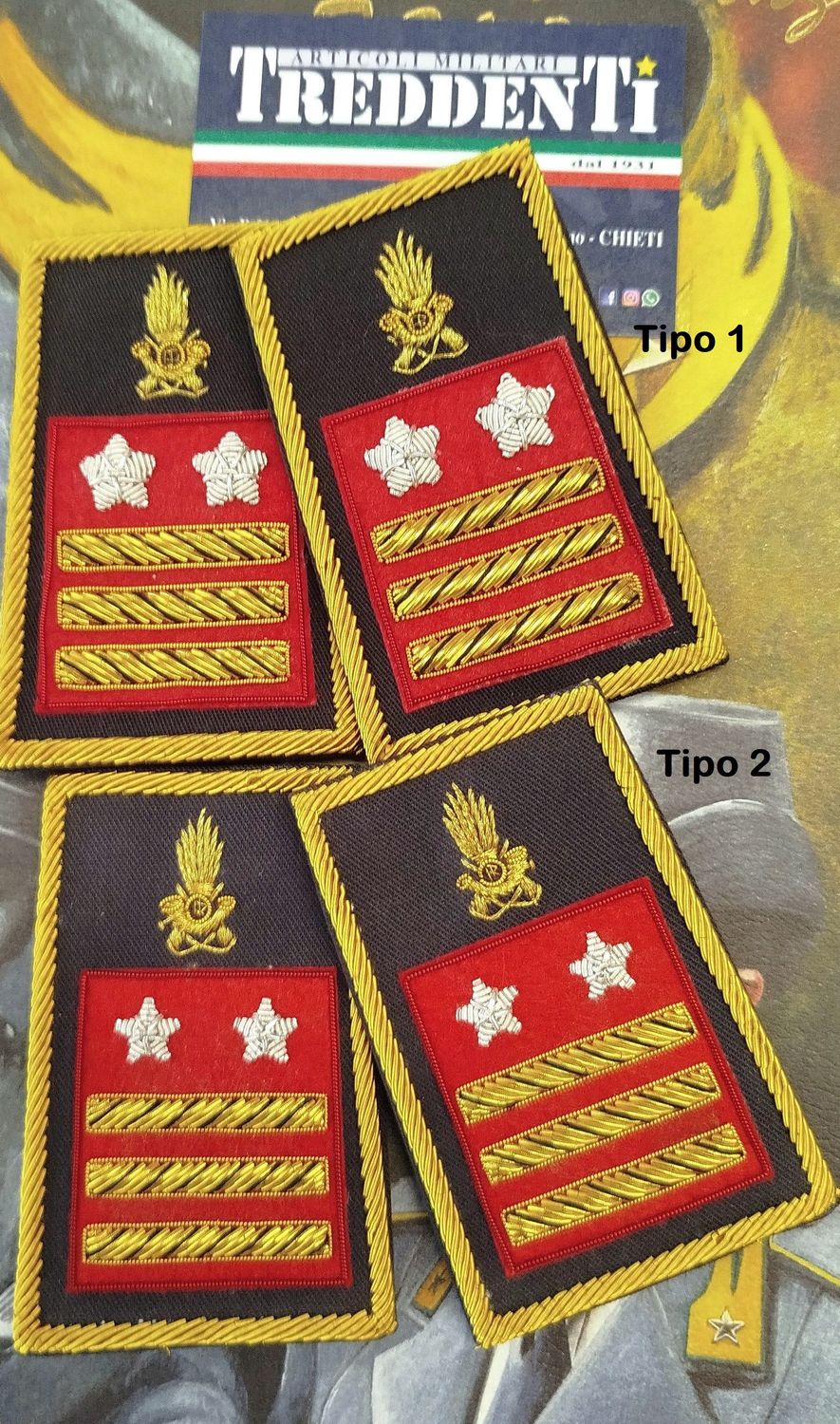 Tubolari Ricamati Luogotenente CS GdF Tubolari Ricamati Luogotenente CS GdF