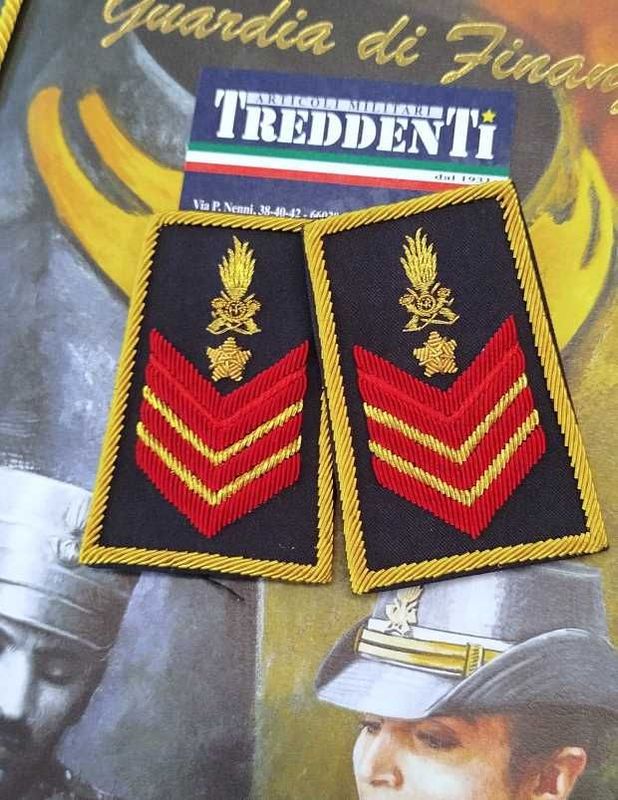 Tubolari Ricamati Appuntato Scelto Qualifica Specialere GdF