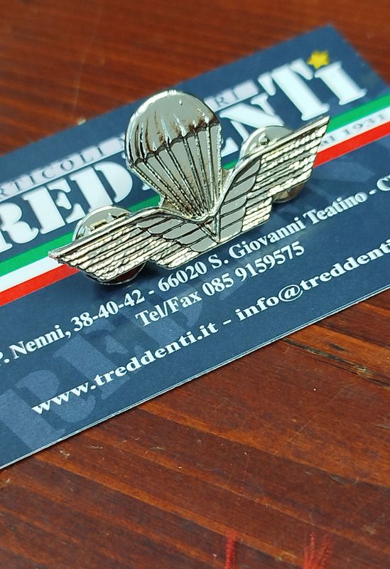 Brevetto Paracadutista Civile in metallo lucido per camicia