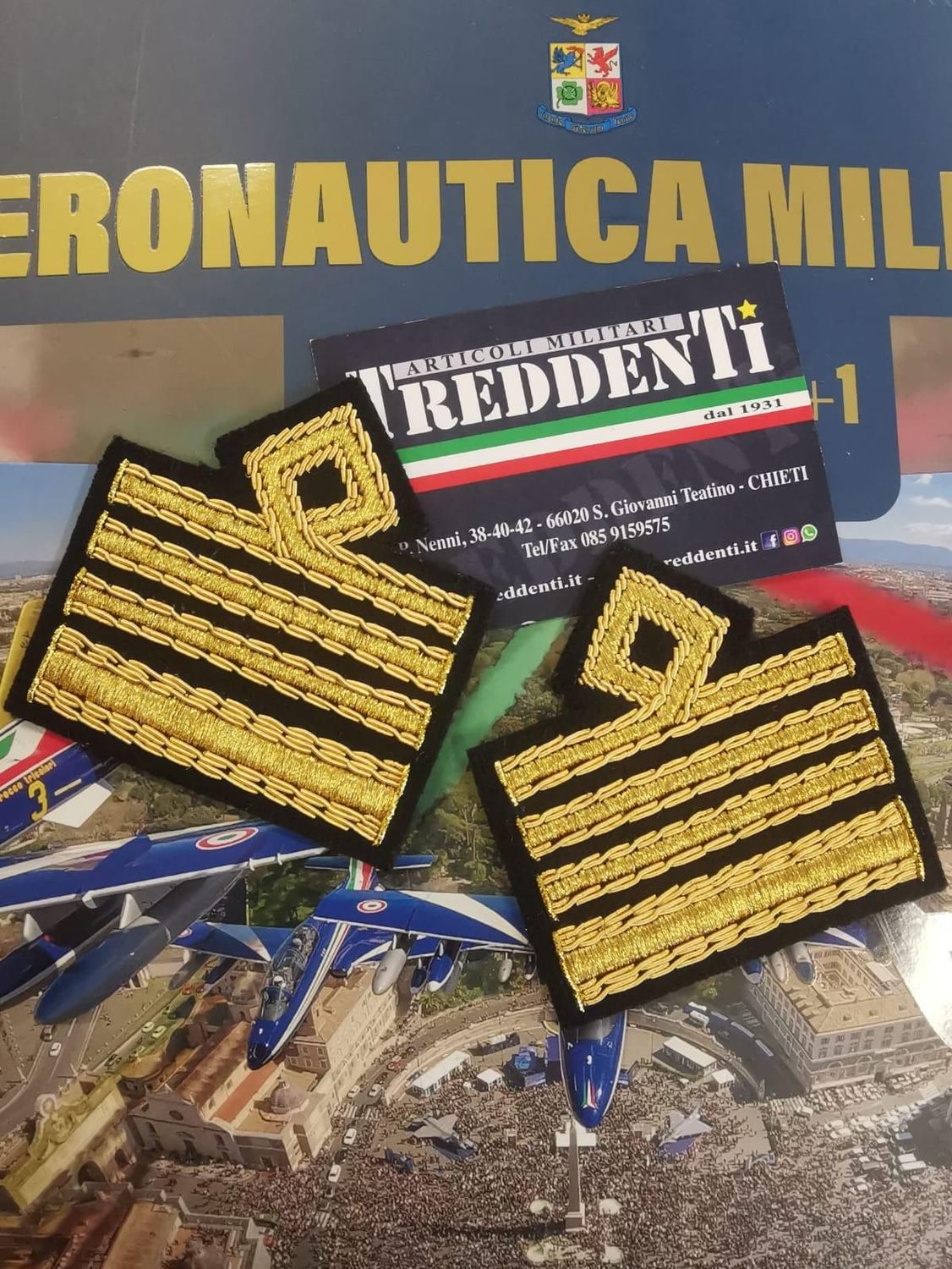 Gradi manica ricamati Colonnello Aeronautica Militare Gradi manica ricamati Colonnello Aeronautica Militare