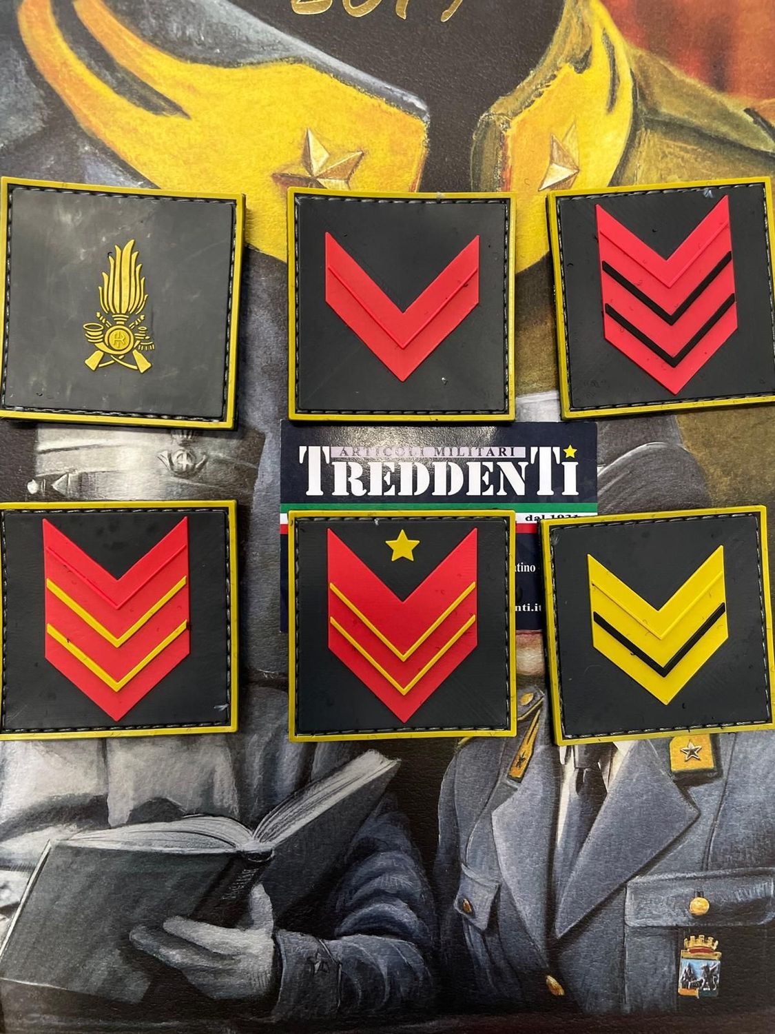 Gradi velcro gommati Guardia di Finanza Gradi velcro gommati Guardia di Finanza