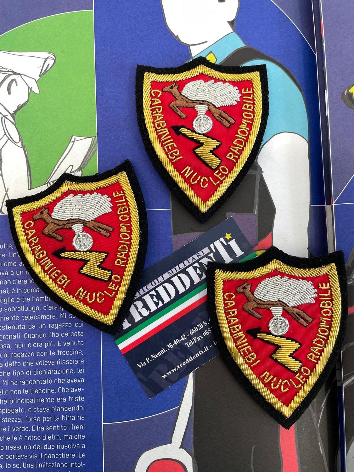 Scudetto Omerale Carabinieri Nucleo Radiomobile Ricamato a mano Scudetto Omerale Carabinieri Nucleo Radiomobile Ricamato a mano