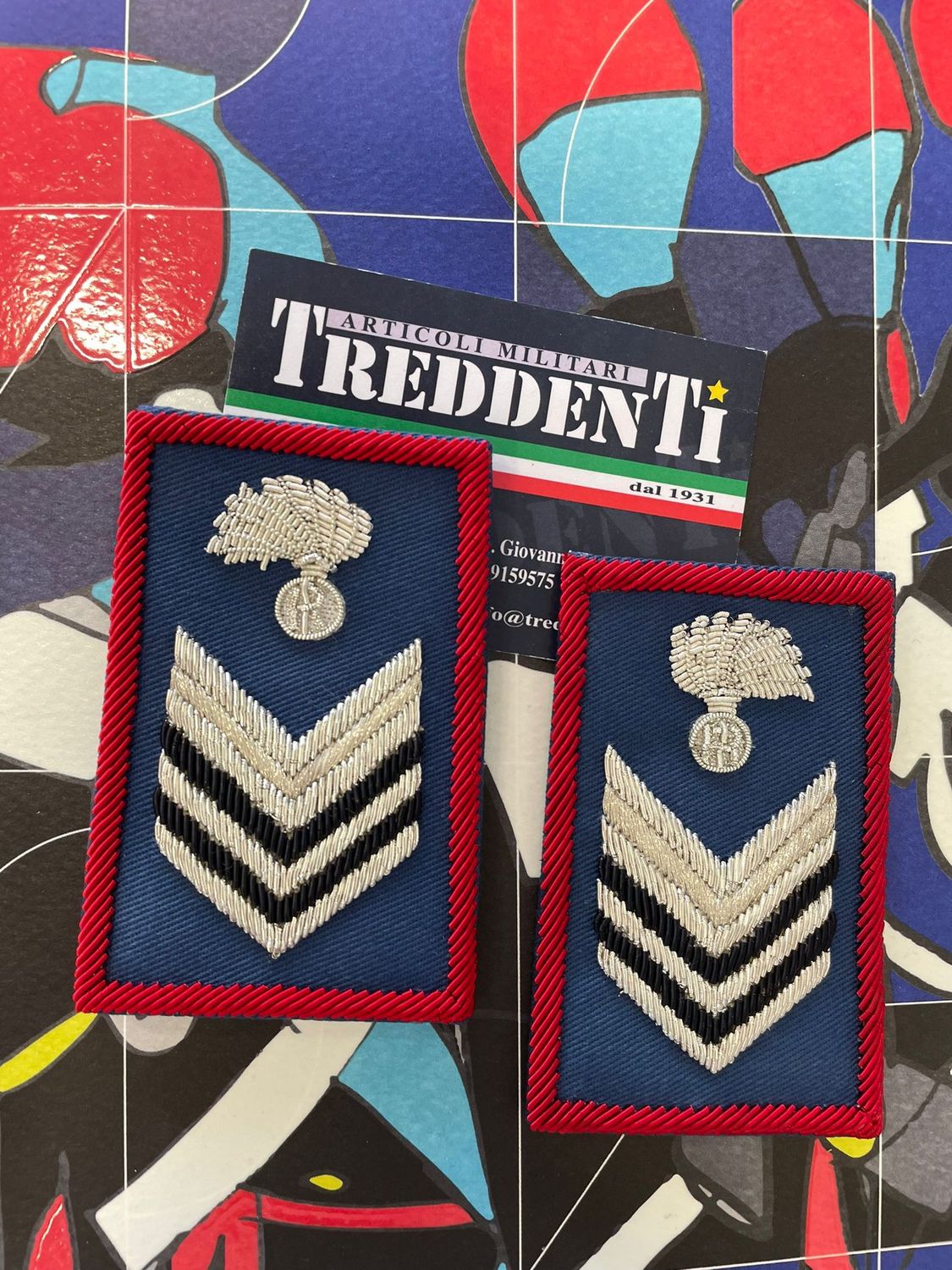 Tubolari Ricamati Estivi Brigadiere Con Fiamma Tubolari Ricamati Estivi Brigadiere Con Fiamma