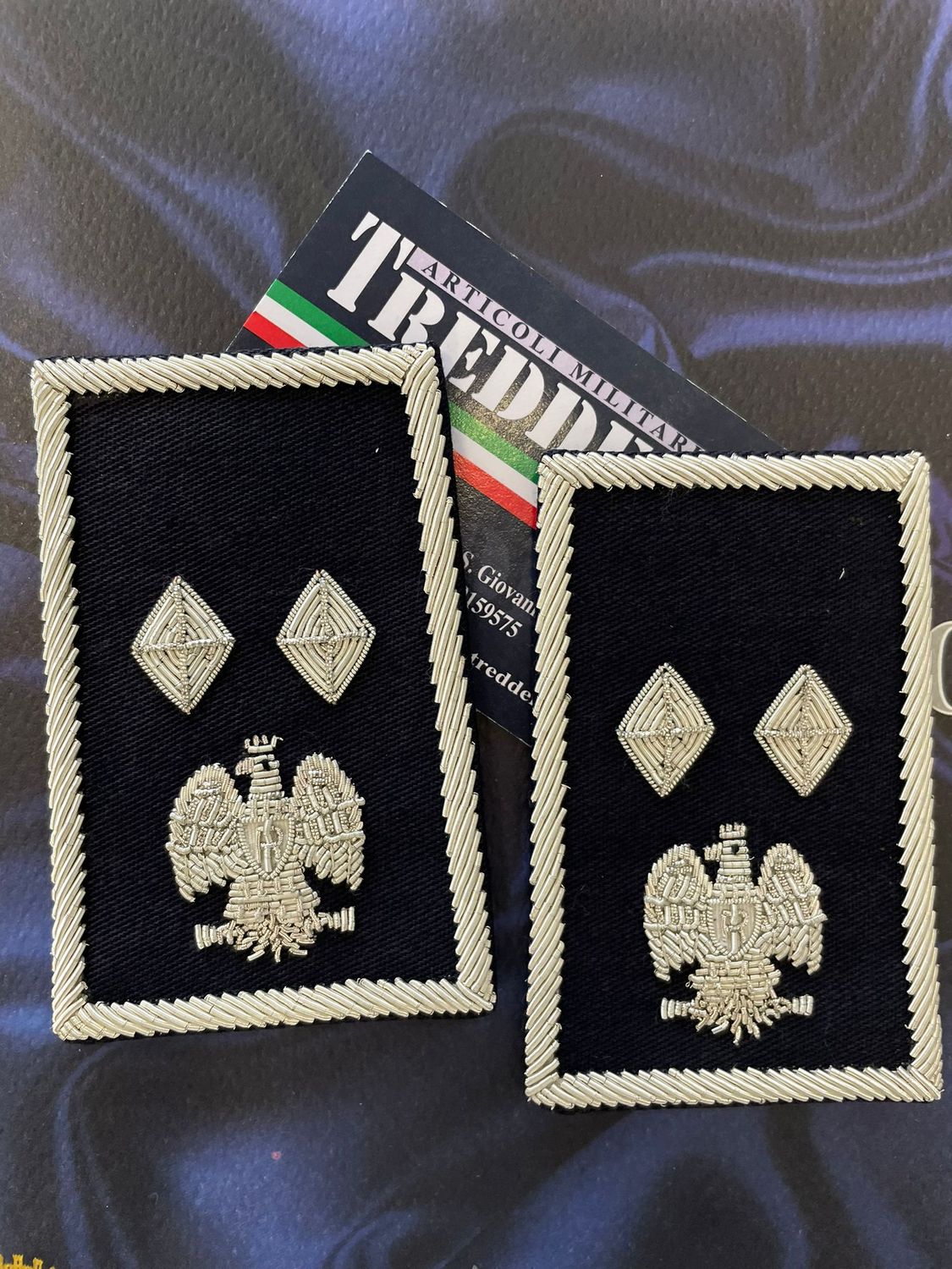 Tubolari ricamati Sovrintendente Tubolari ricamati Sovrintendente